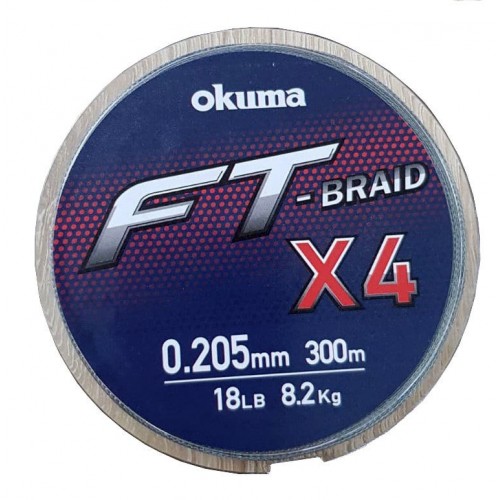 Okuma Ft-*4 Braided Line 300 mt Grey Örgü İp 0,205mm